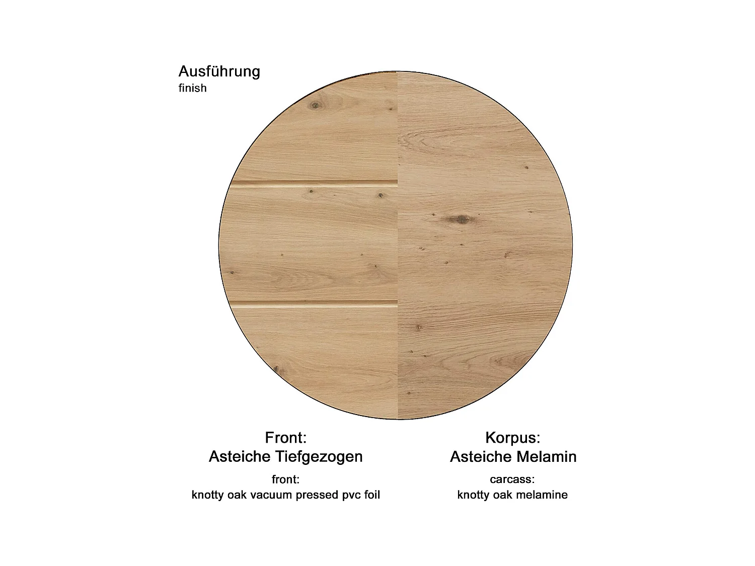 Meuble sous vasque Amanda chêne noueux