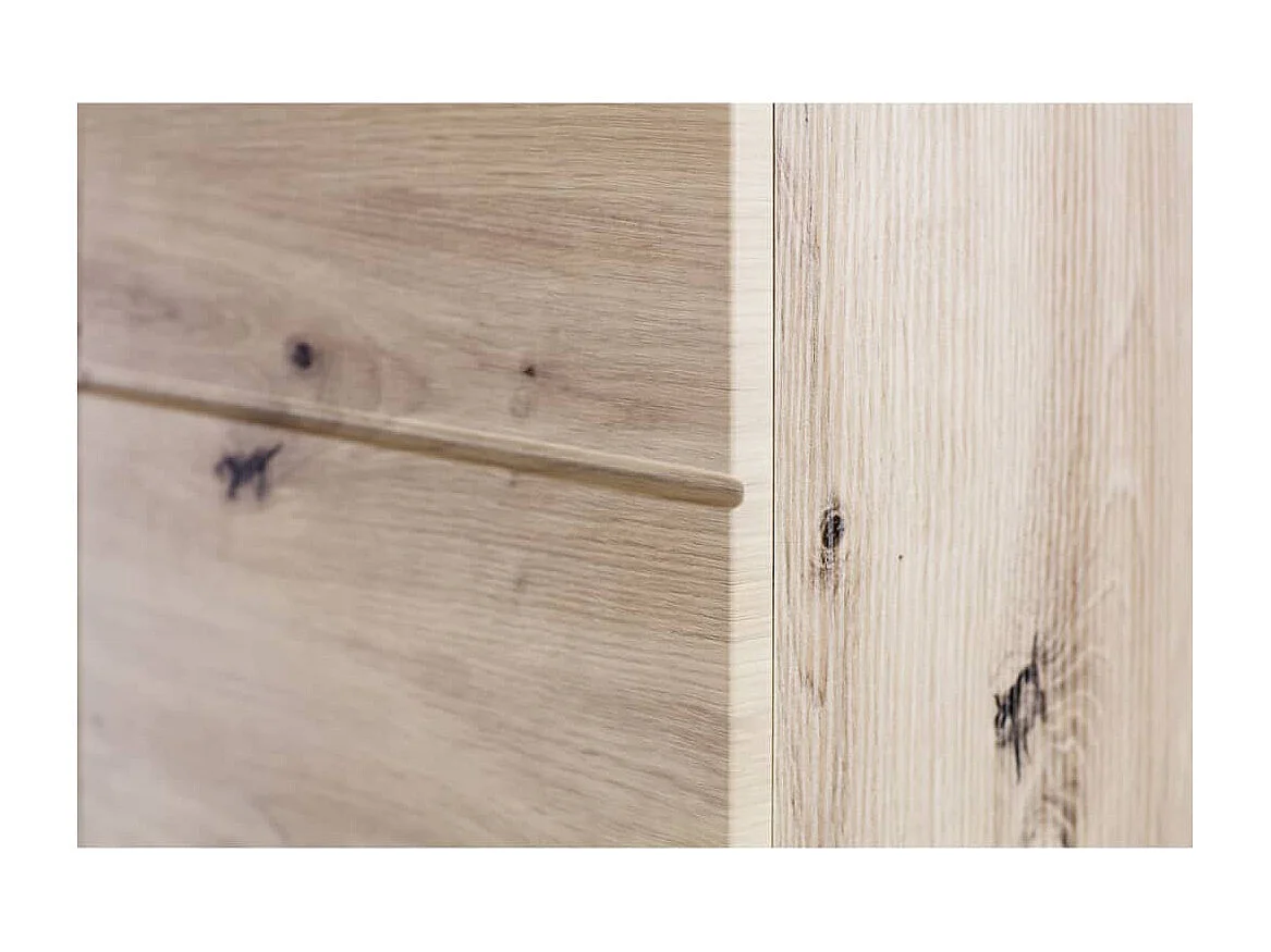 Mueble bajo de baño roble claro Kelia 73cm - 2 puertas 1 cajón - Estilo moderno y funcional