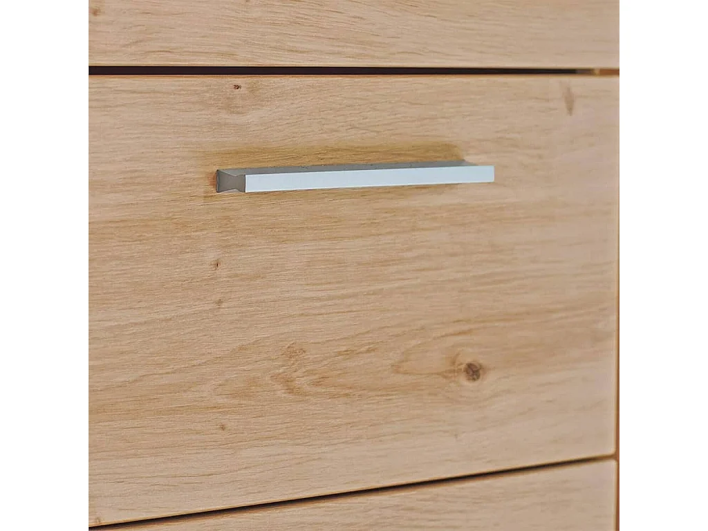 Mueble bajo de baño roble claro Kelia 73cm - 2 puertas 1 cajón - Estilo moderno y funcional