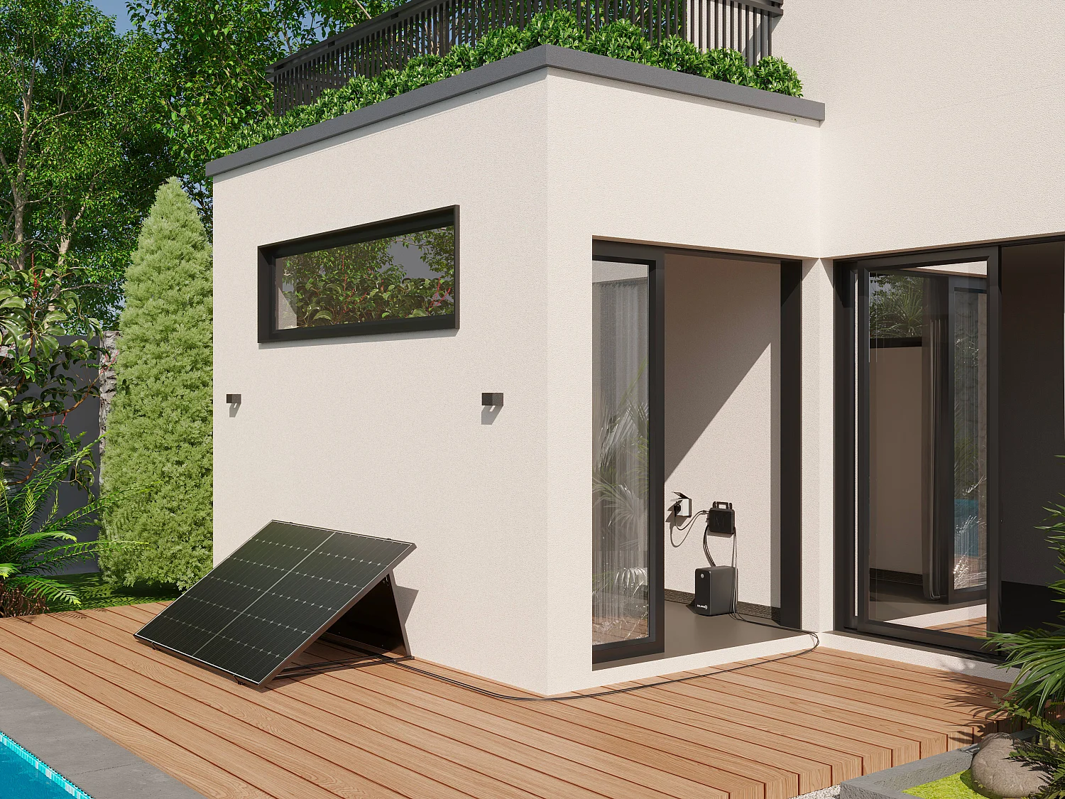 Kit panneau solaire Plug and Play + batterie de stockage - 425 W - LUMINOSER