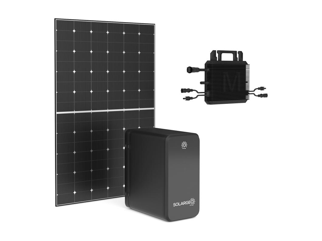 Kit painel solar Plug and Play + bateria de armazenamento, 425 W - LUMINOSER