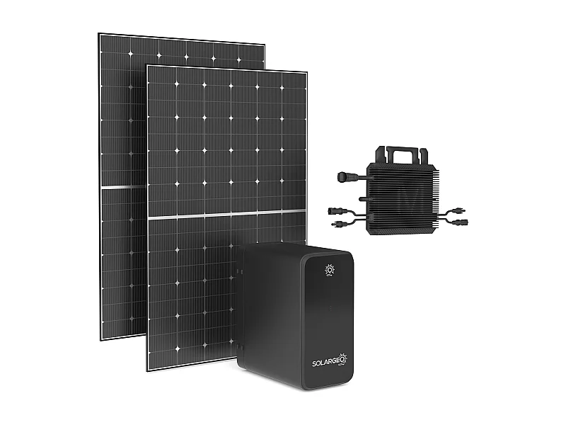 Kit 2 paneles solares Plug and Play + batería de almacenamiento - 850 W - LUMINOSER