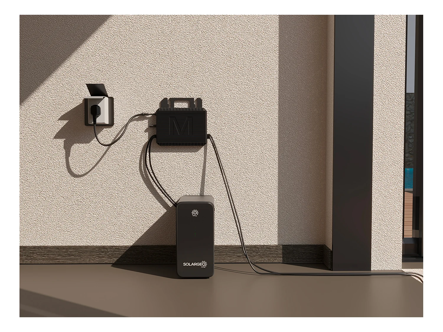 Kit 2 panneaux solaires Plug and Play + batterie de stockage - 850 W - LUMINOSER