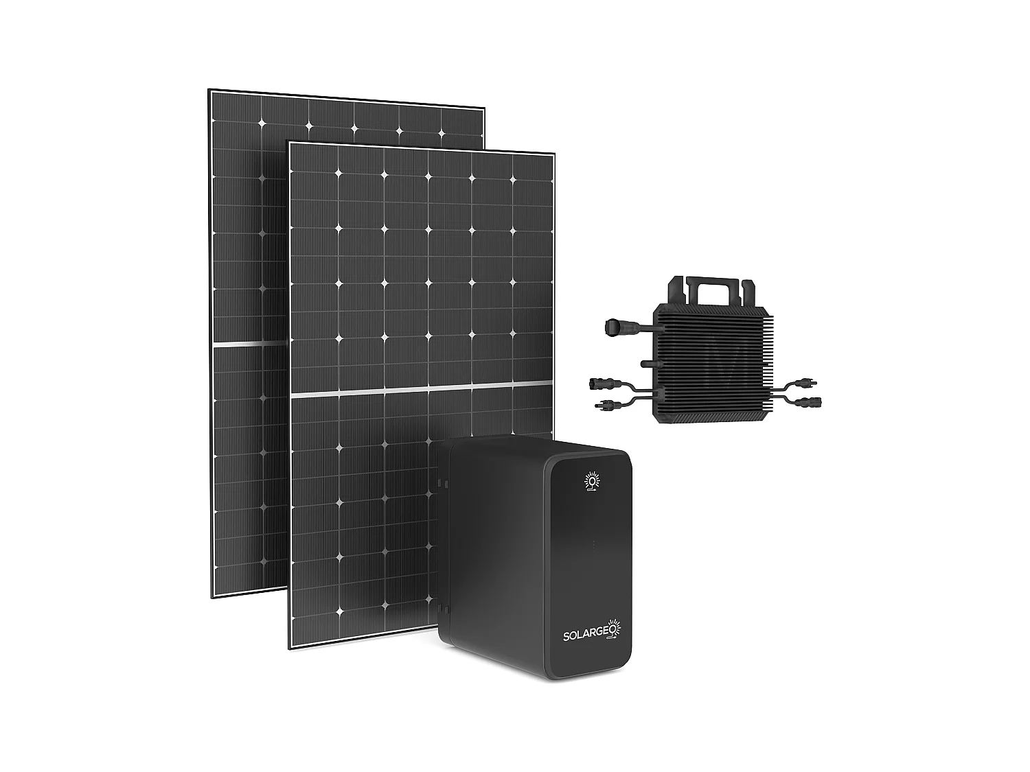 Kit 2 panneaux solaires Plug and Play + batterie de stockage - 850 W - LUMINOSER