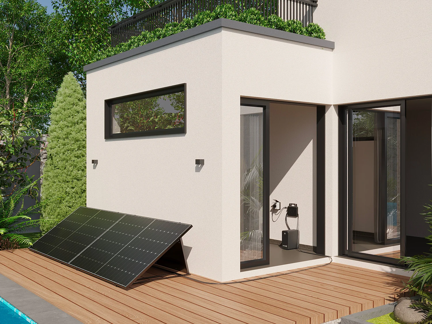 Kit 2 panneaux solaires Plug and Play + batterie de stockage - 850 W - LUMINOSER