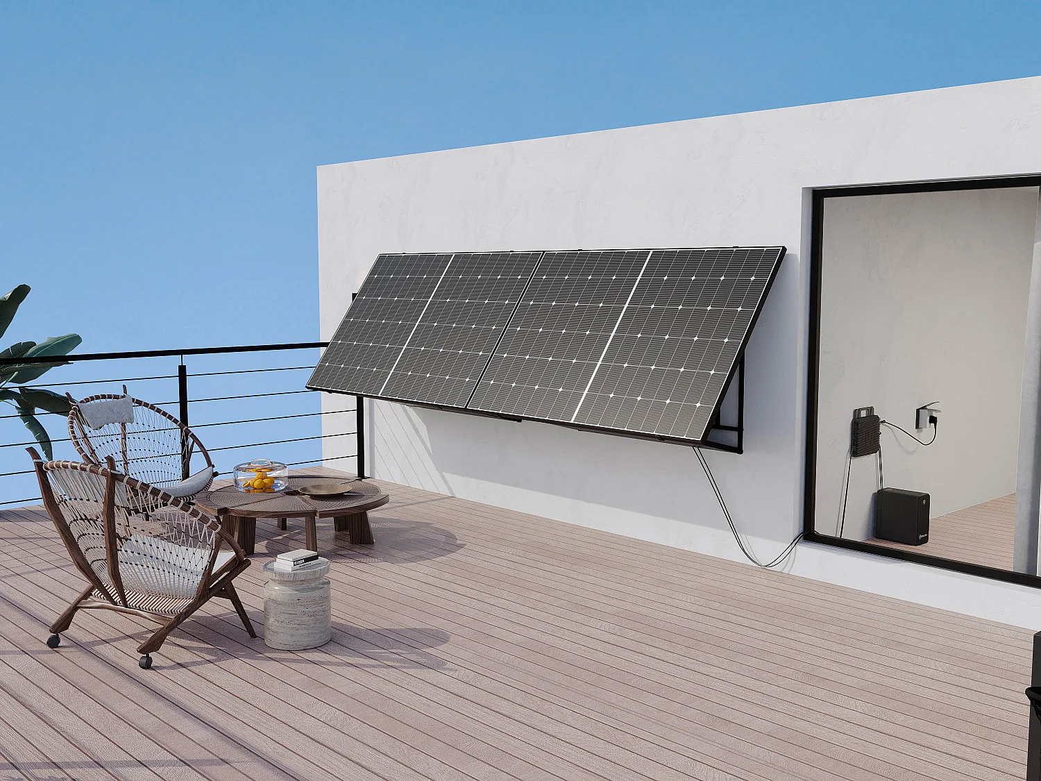 Kit 2 paneles solares Plug and Play + batería de almacenamiento - 850 W - LUMINOSER