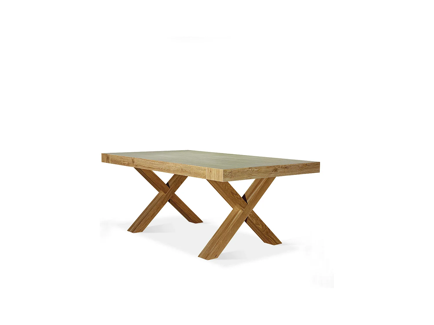 Table à rallonge en bois finition chêne 180x100 cm - 280x100 cm - AMALFI