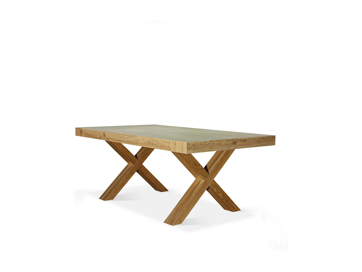 Table à rallonge en bois finition chêne 180x100 cm - 280x100 cm - AMALFI