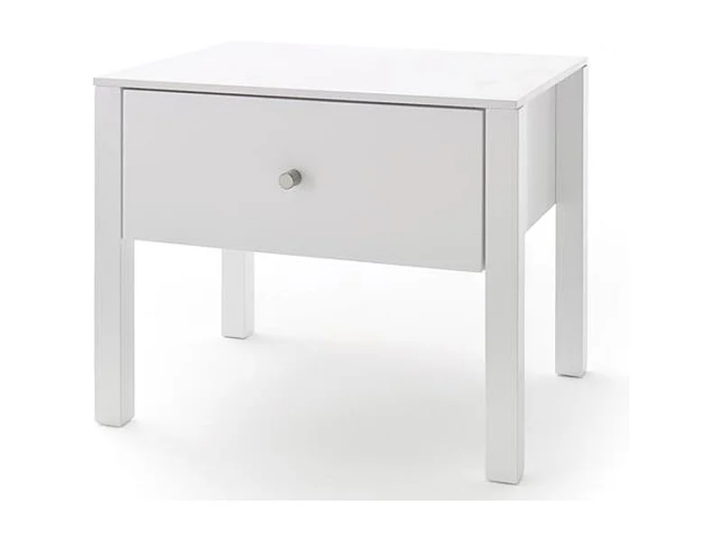 Table de chevet / table de nuit coloris blanc brillant - Longueur 50 x Hauteur 40 x Profondeur 40 cm
