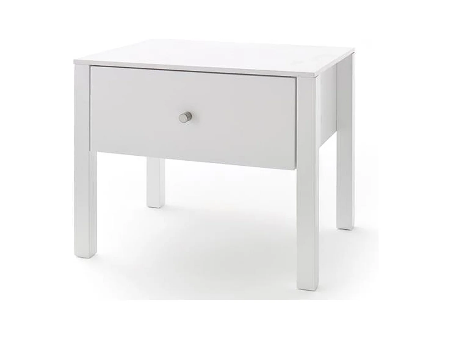 Table de chevet / table de nuit coloris blanc brillant - Longueur 50 x Hauteur 40 x Profondeur 40 cm