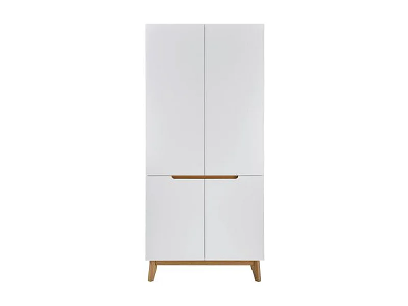 Meuble à chaussures coloris blanc / chêne - 85 x 196 x 40 cm