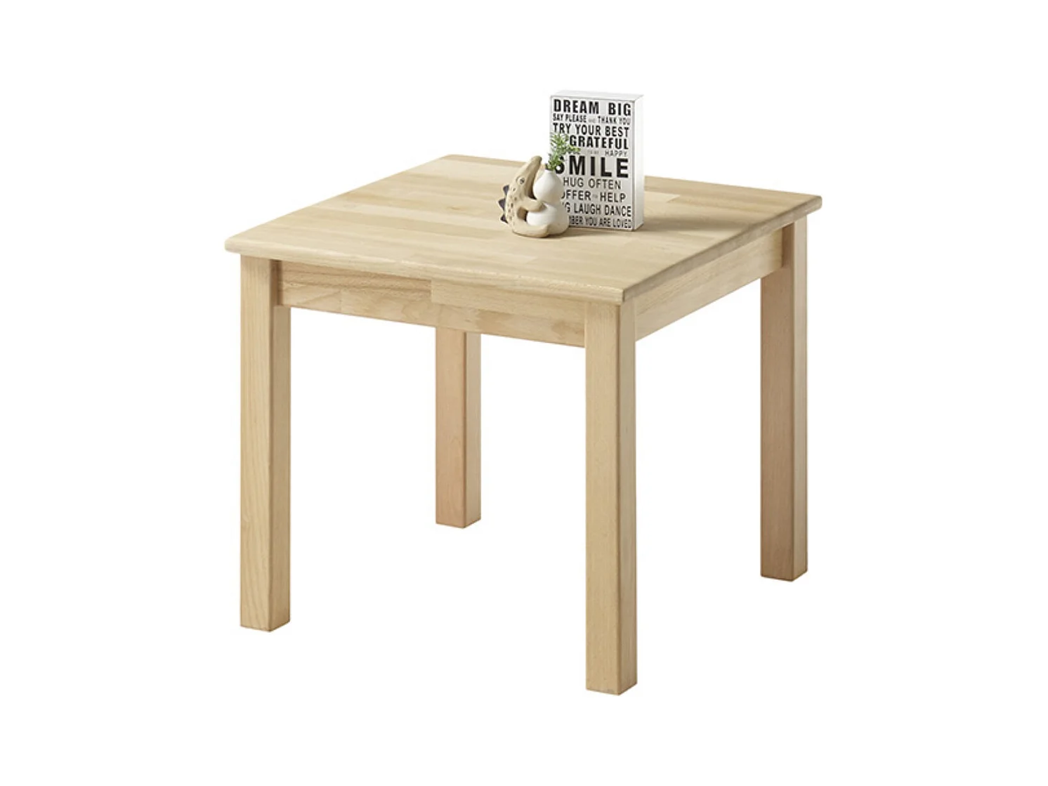 Table basse en bois hêtre massif huilé - Longueur 50 x Hauteur 45 x Profondeur 50 cm