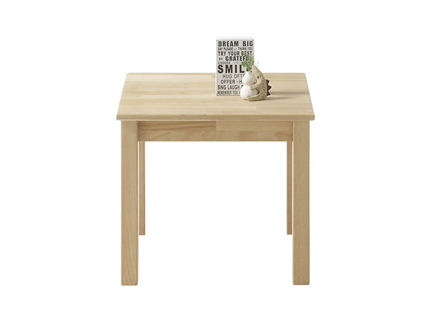 Table basse en bois hêtre massif huilé - Longueur 50 x Hauteur 45 x Profondeur 50 cm