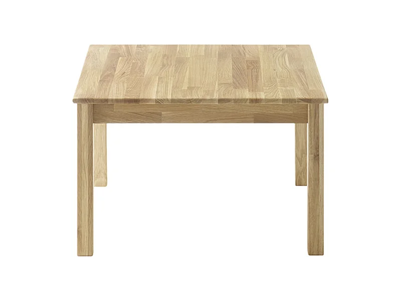 Table basse en bois de chêne sauvage huilé - Longueur 70 x Hauteur 45 x Profondeur 70 cm