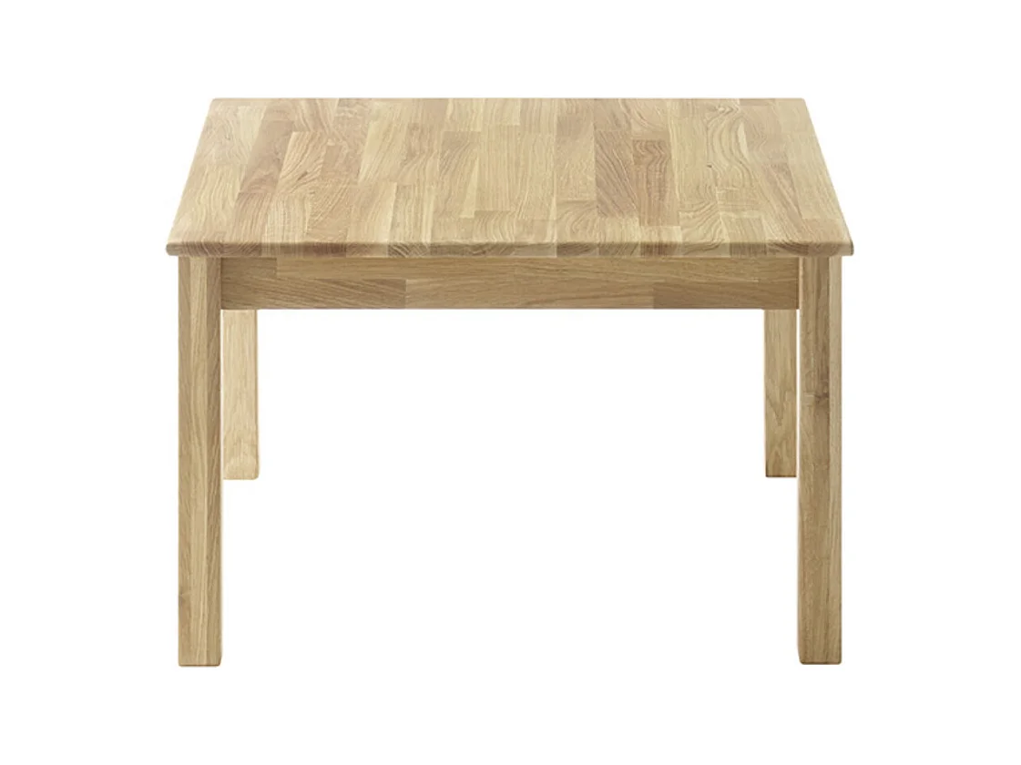 Table basse en bois de chêne sauvage huilé - Longueur 70 x Hauteur 45 x Profondeur 70 cm