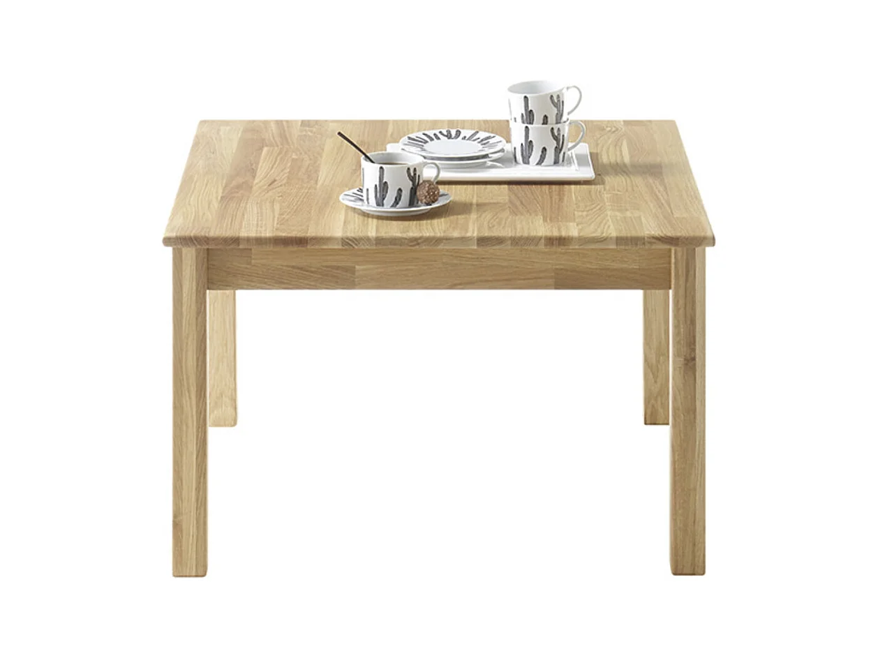 Table basse en bois de chêne sauvage huilé - Longueur 70 x Hauteur 45 x Profondeur 70 cm