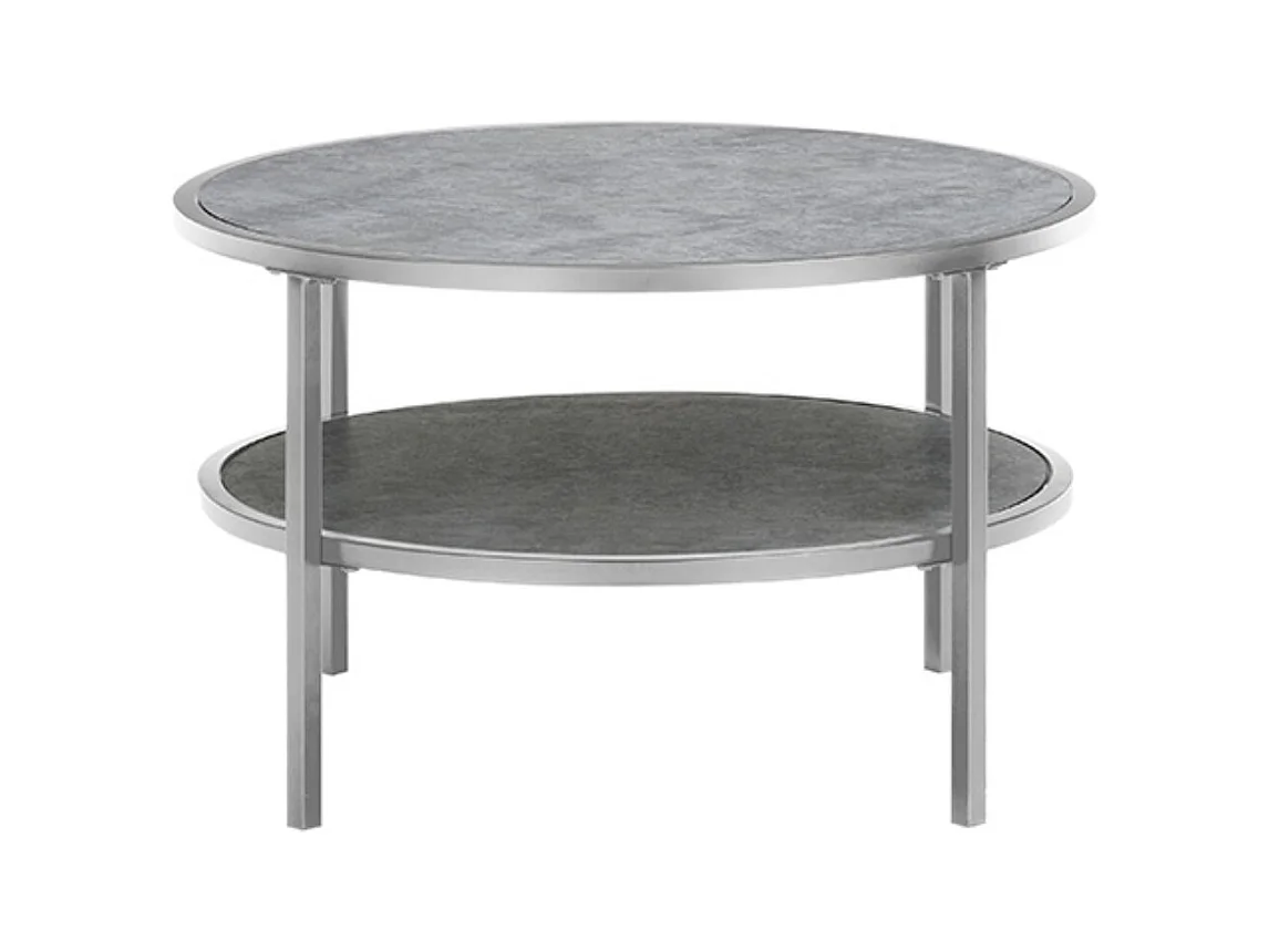 Table basse ronde en céramique et métal - diamètre 75 x Hauteur 45 cm
