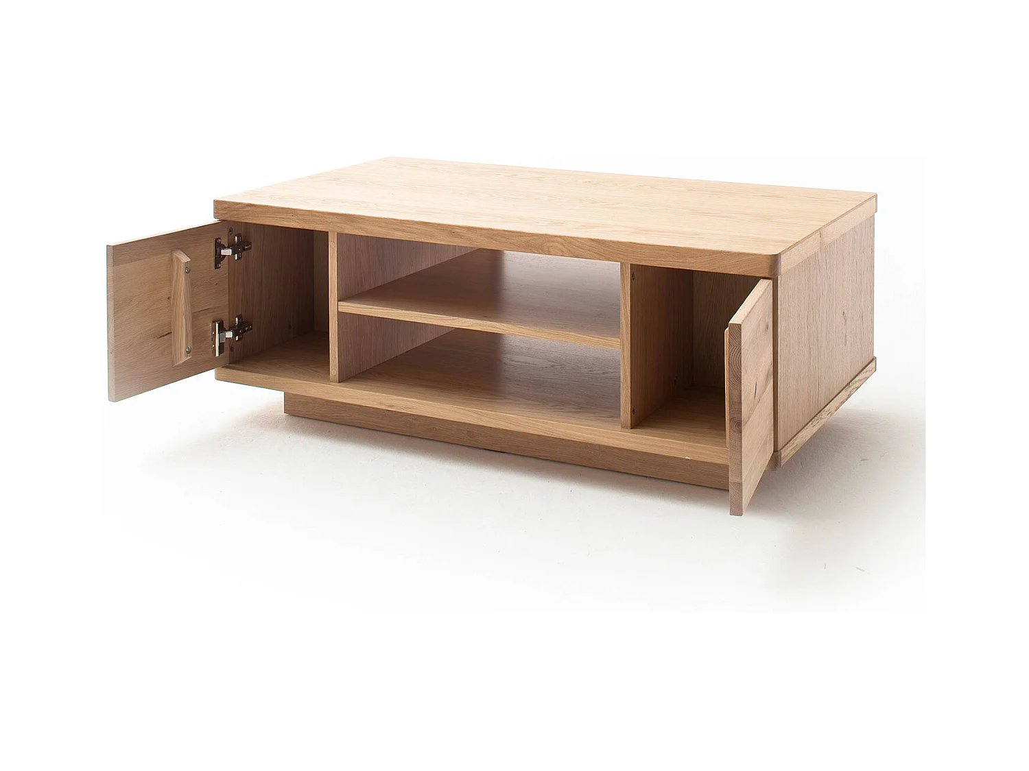 Table basse en chêne sombre bianco huilé - L.115 x H.43 x P.65 cm