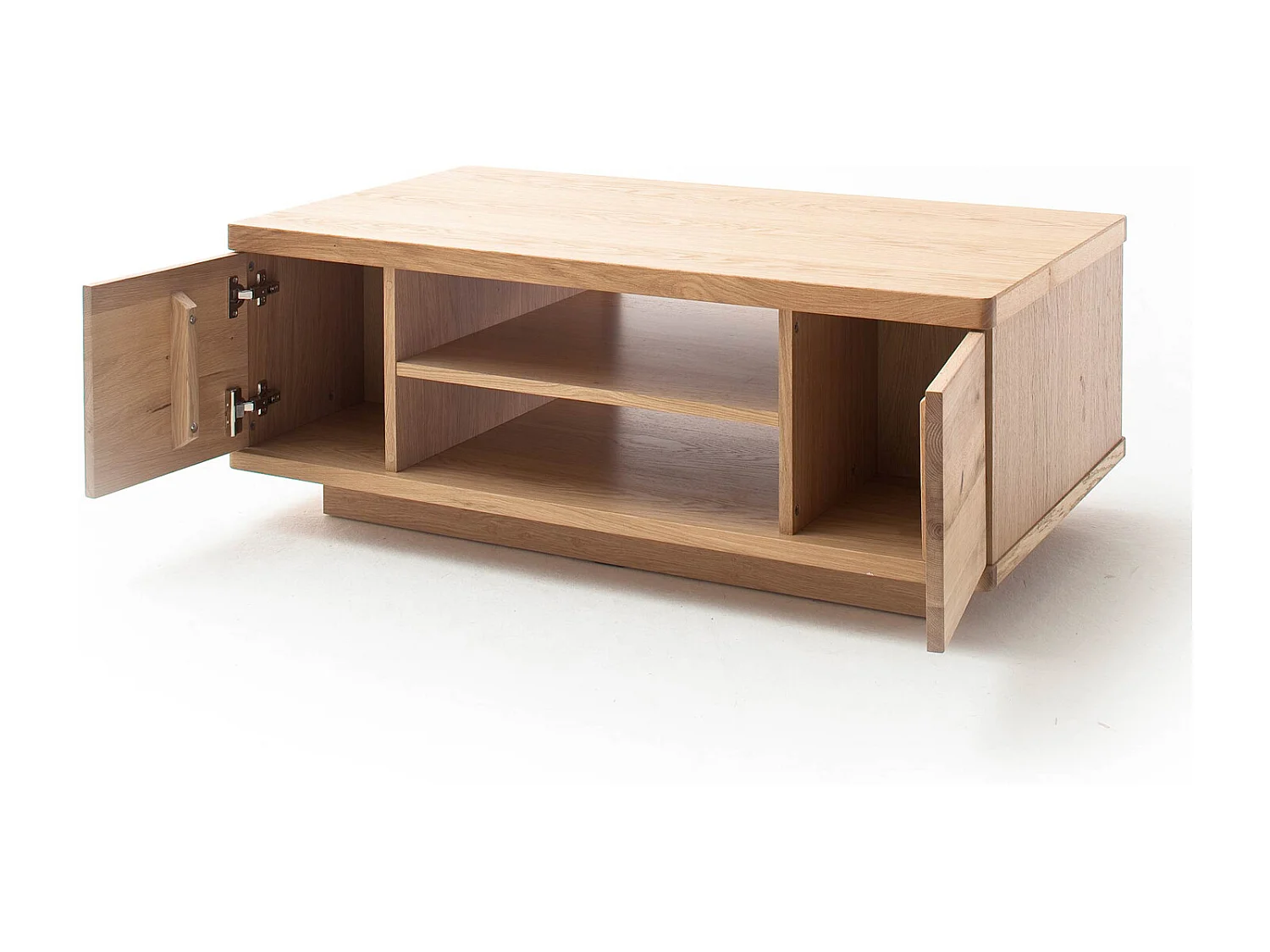 Table basse en chêne sombre bianco huilé - L.115 x H.43 x P.65 cm