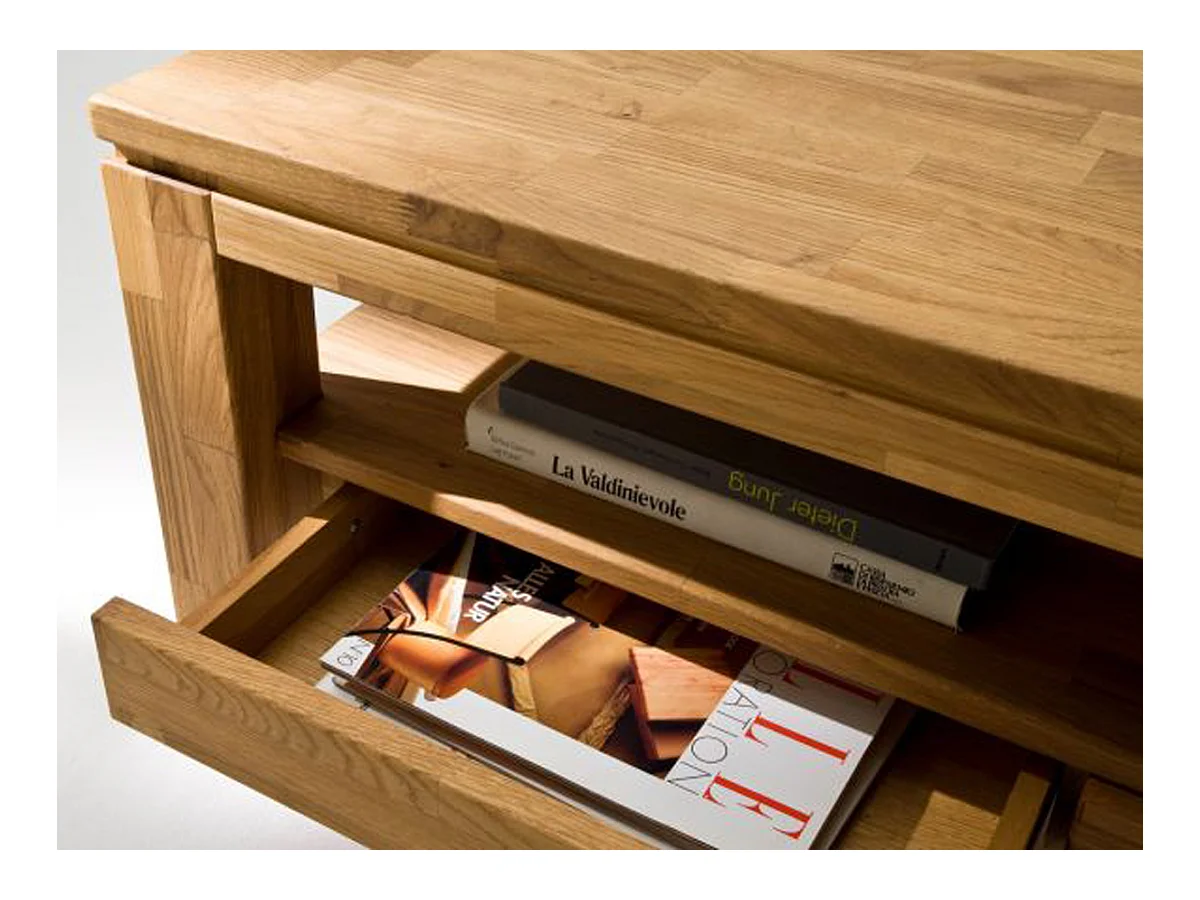 Table basse coloris chêne noueux huilé - Longueur 115 x Hauteur 54 x Pronfondeur 70 cm