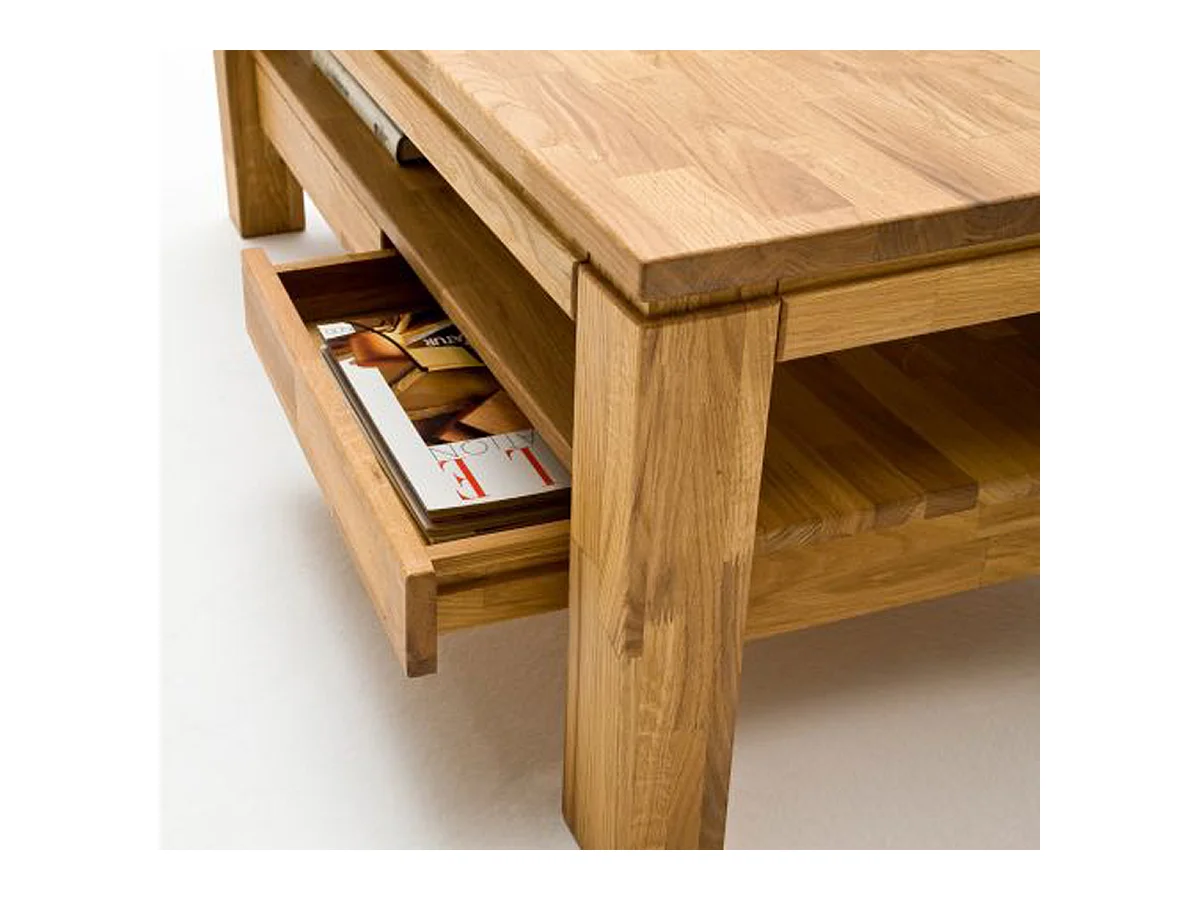 Table basse coloris chêne noueux huilé - Longueur 115 x Hauteur 54 x Pronfondeur 70 cm