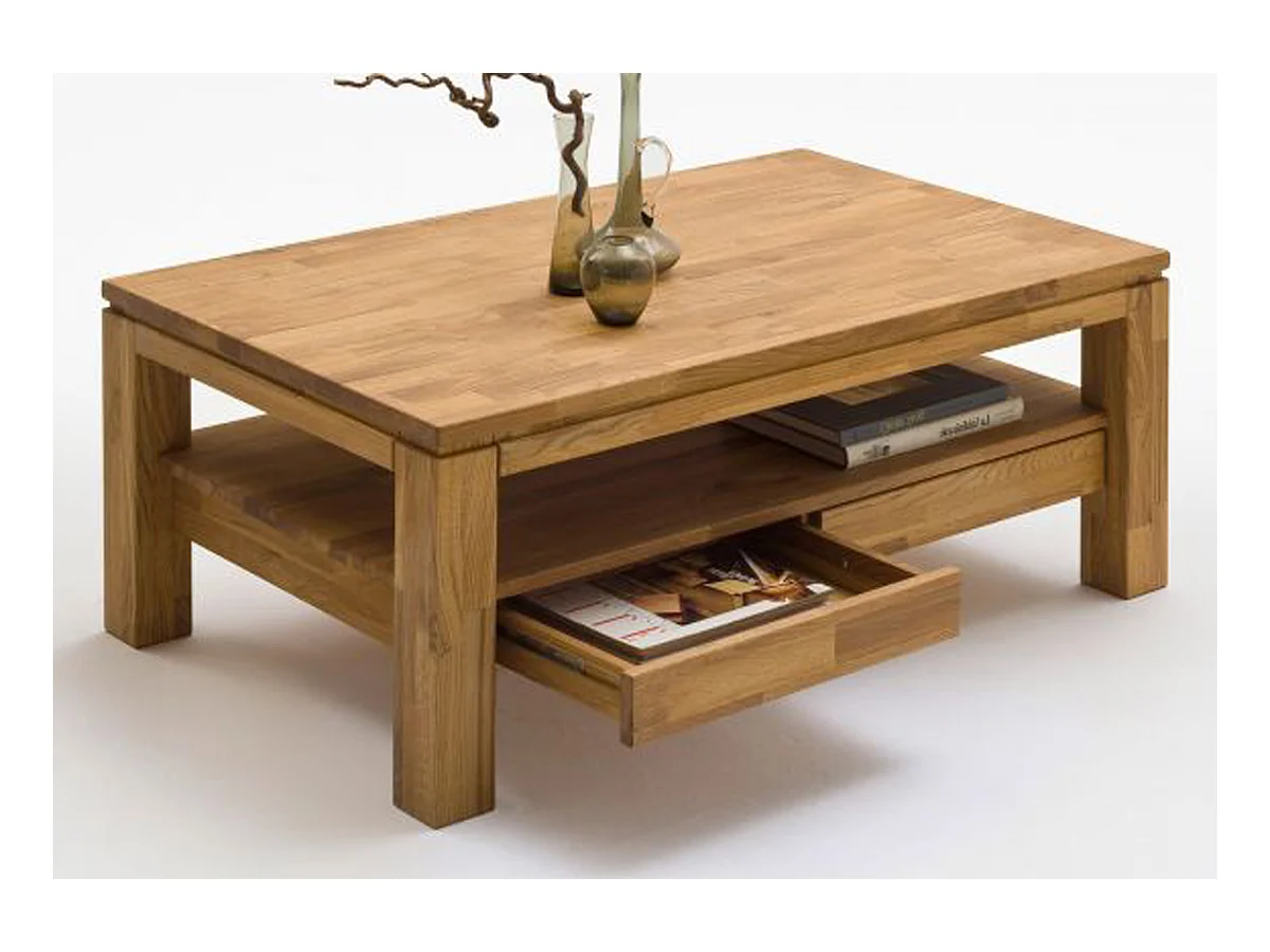 Table basse coloris chêne noueux huilé - Longueur 115 x Hauteur 54 x Pronfondeur 70 cm