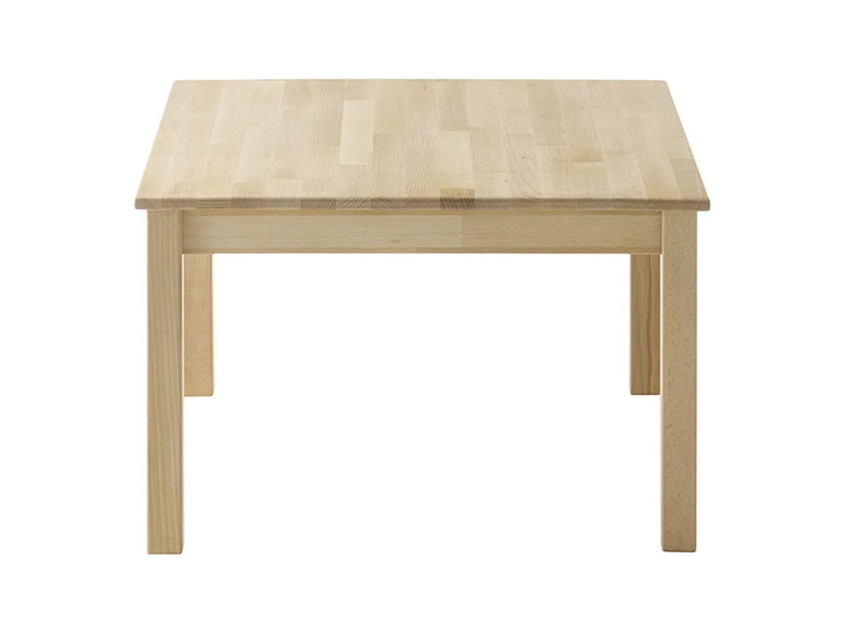 Table basse en bois hêtre massif huilé - Longueur 70 x Hauteur 45 x Profondeur 70 cm