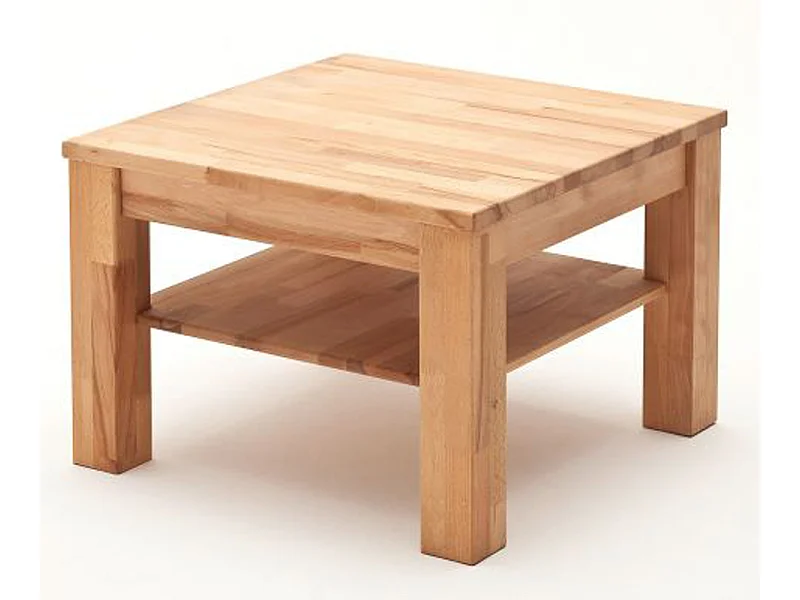 Table basse avec rangements en bois chêne huilé - L.65 x H.45 x P.65 cm