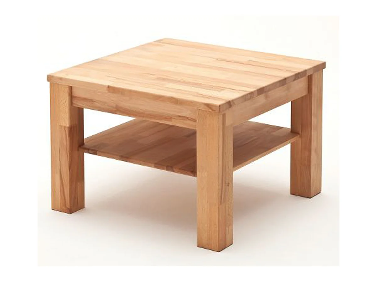 Table basse avec rangements en bois chêne huilé - L.65 x H.45 x P.65 cm