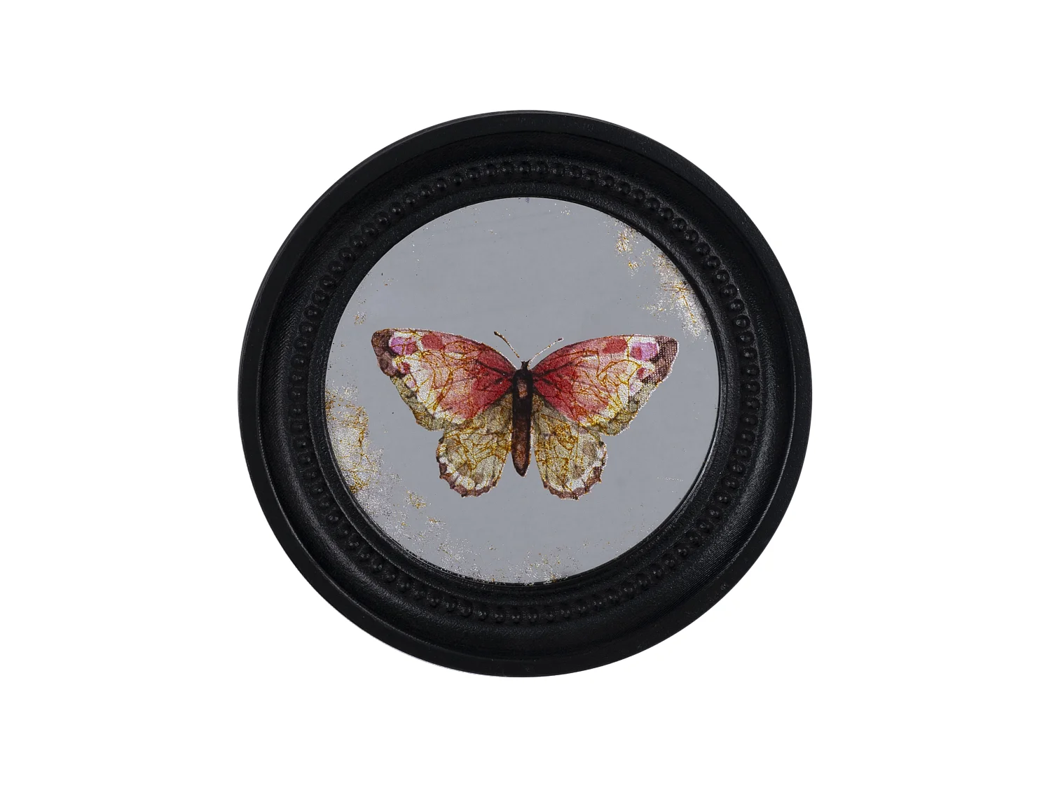 Déco murale encadrée papillon noir 23cm