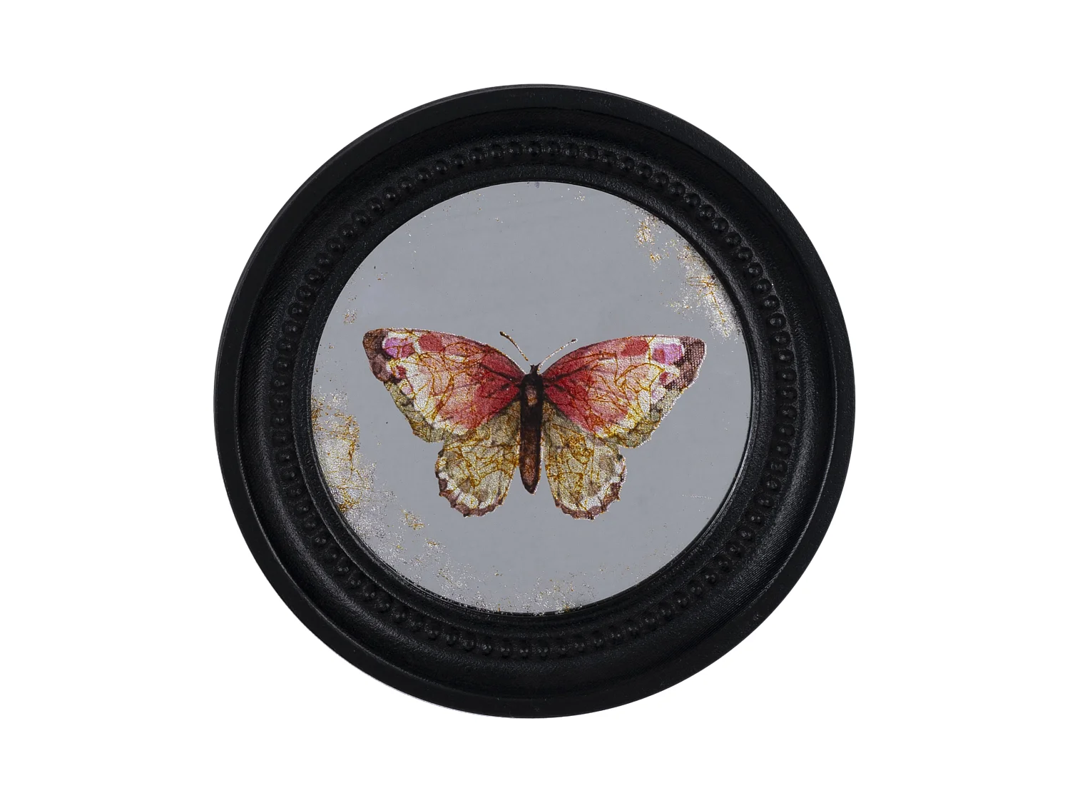 Déco murale encadrée papillon noir 23cm