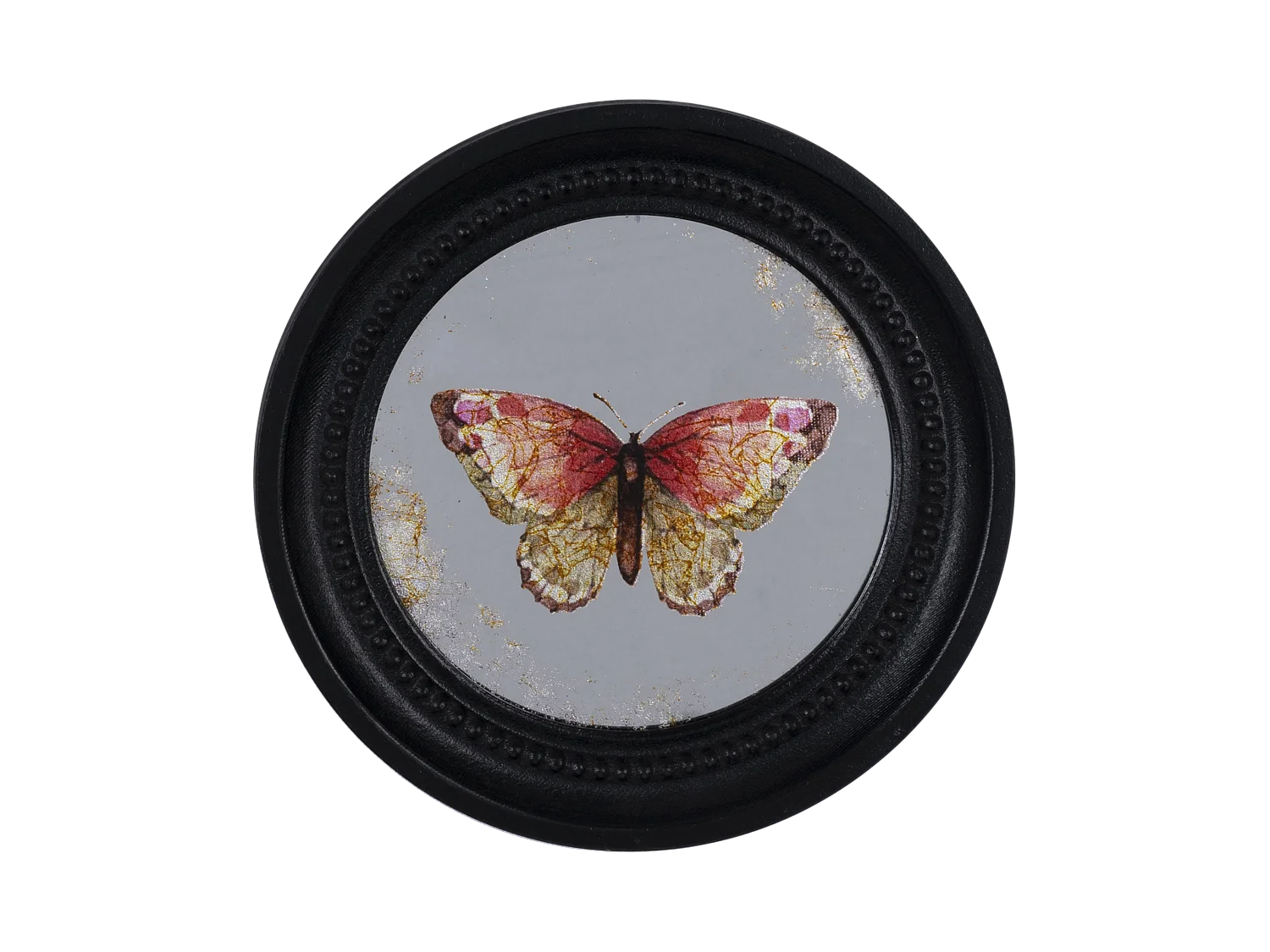 Déco murale encadrée papillon noir 23cm