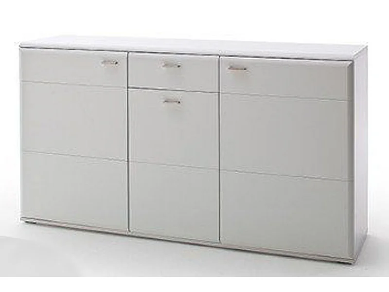 Buffet / Meuble de rangement en bois coloris blanc mat - L.165 x H.99 x P.44 cm