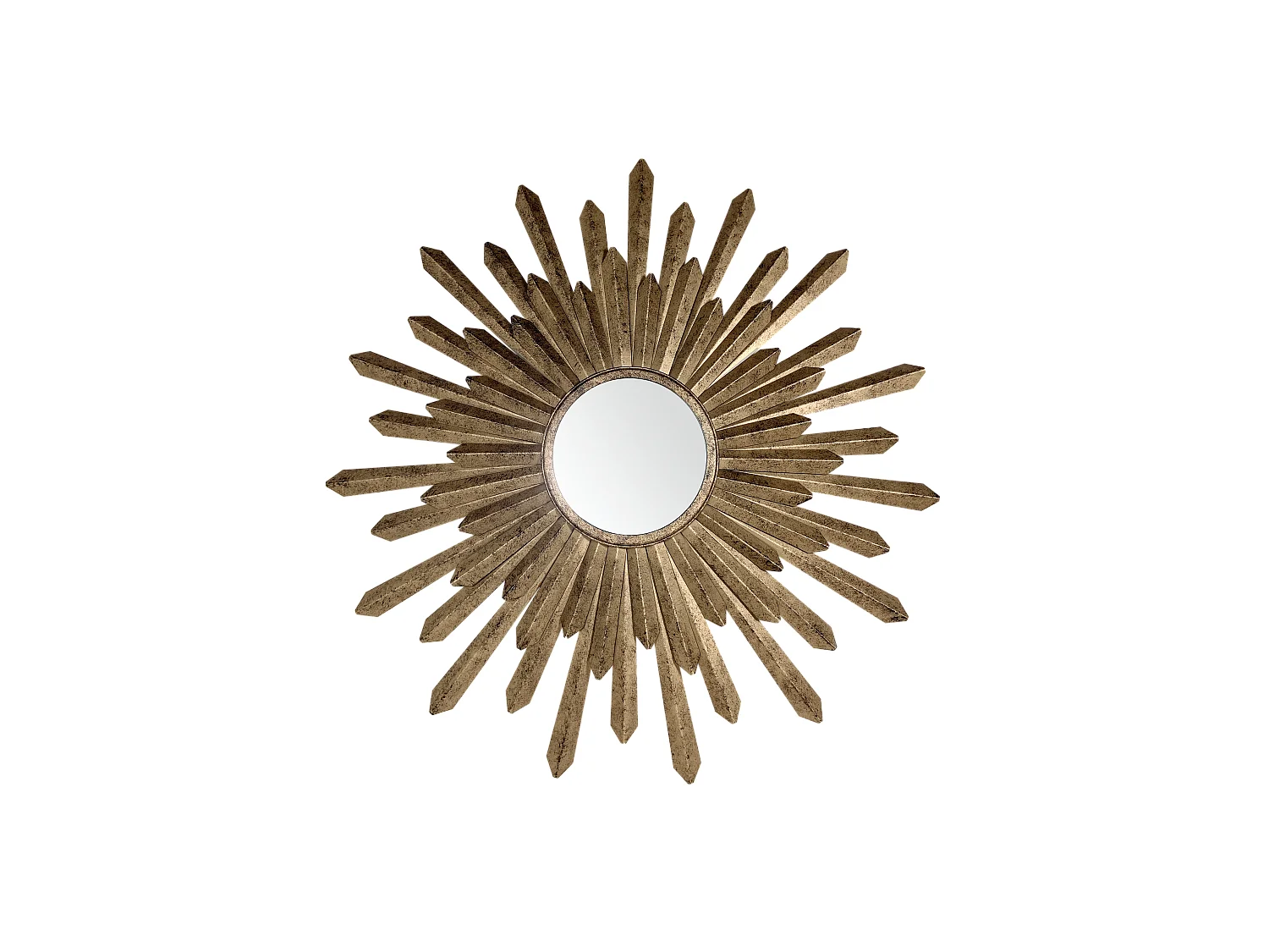 Miroir soleil métal doré 76cm