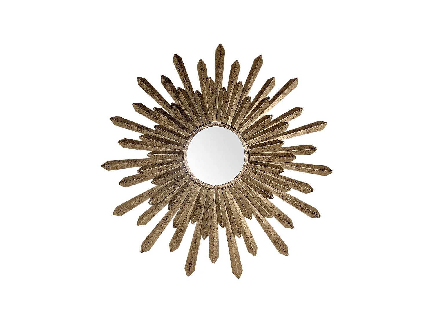 Miroir soleil métal doré 76cm