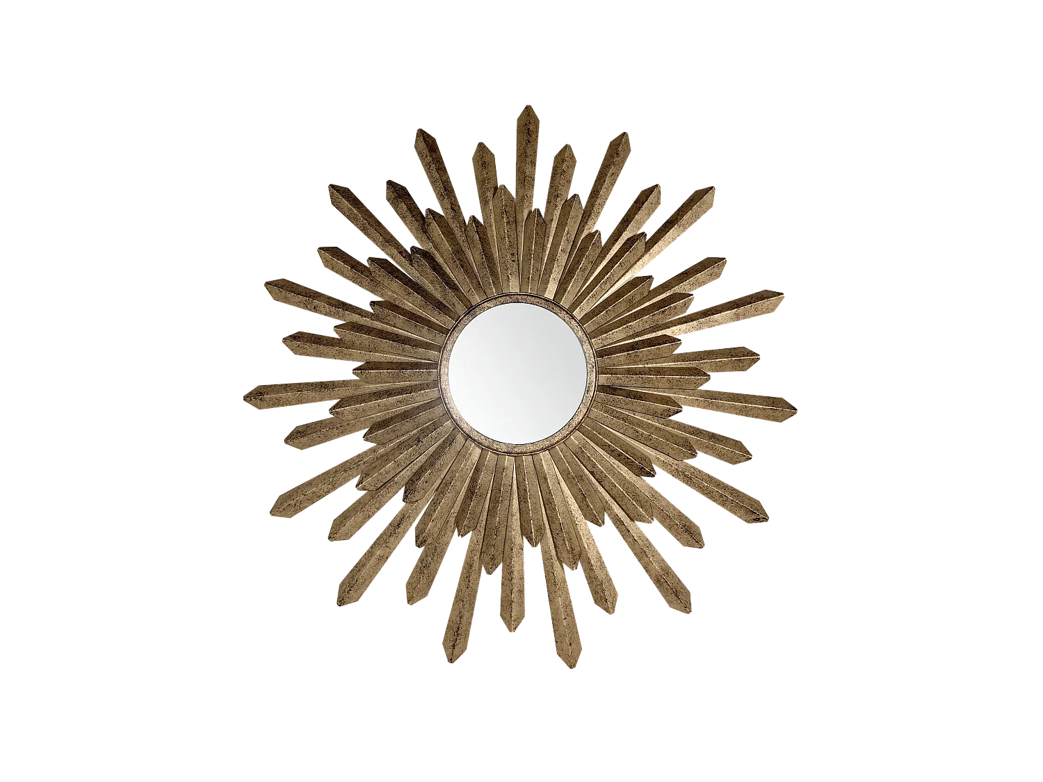 Miroir soleil métal doré 76cm