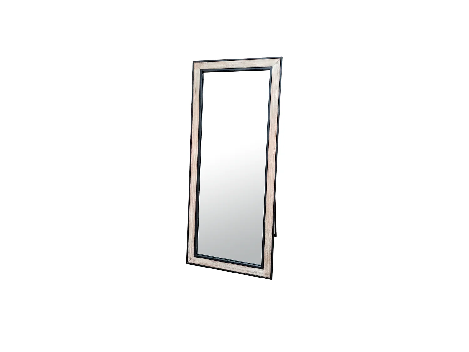 Miroir bois et métal sur pied 60x140cm