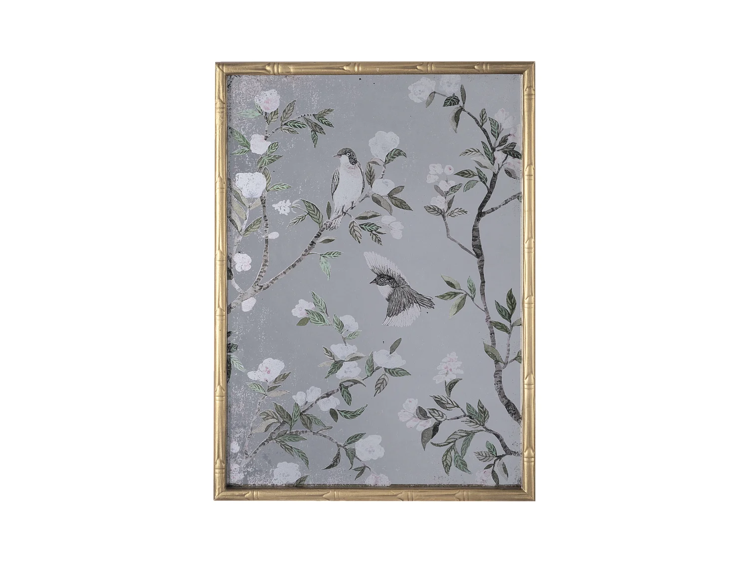 Miroir imprimé chinoiserie 35x48cm