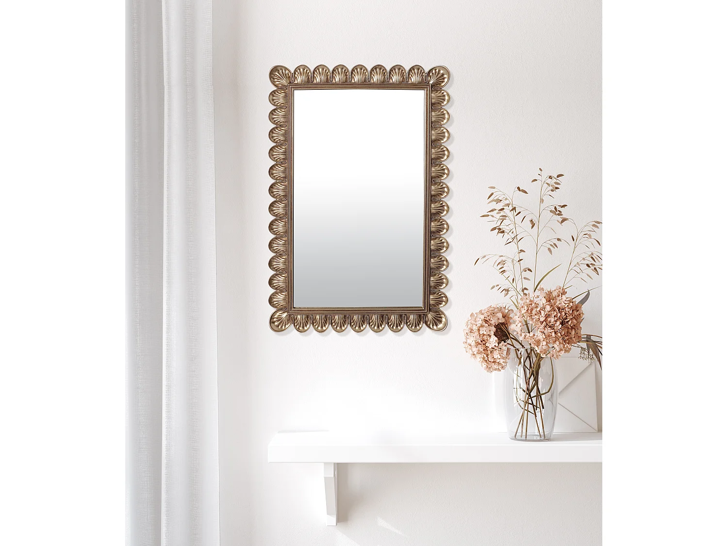 Miroir doré rectangulaire 29x44cm