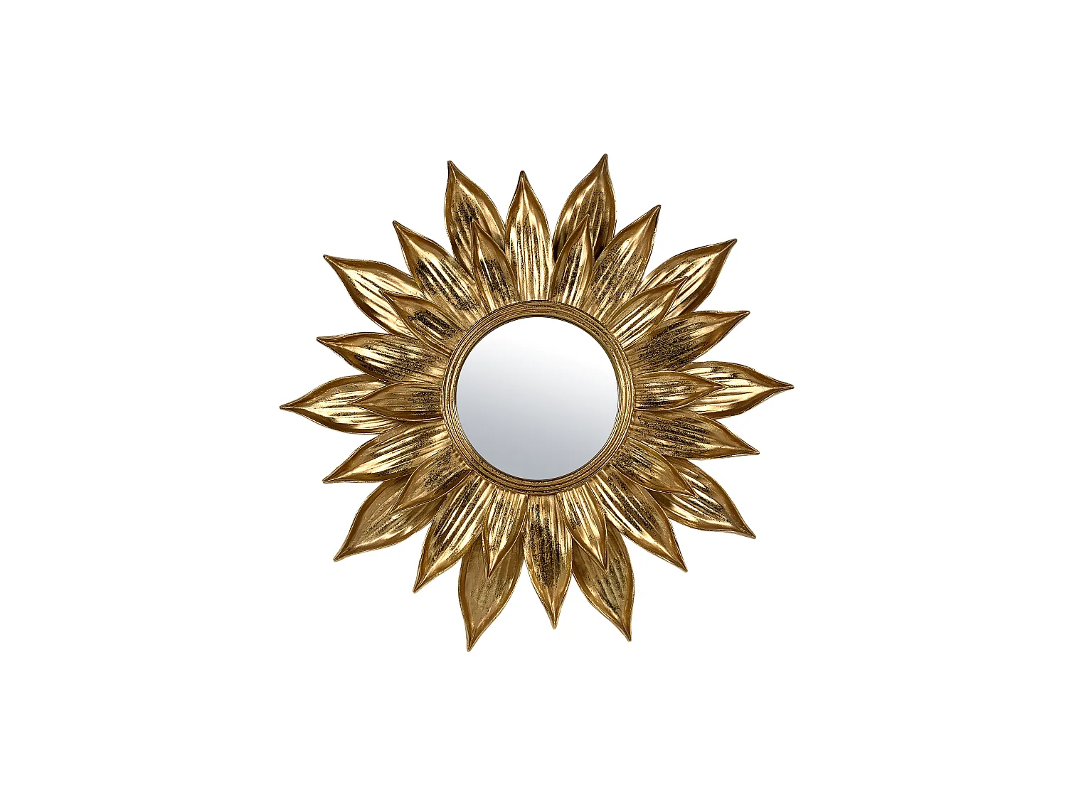 Miroir fleur doré 47cm