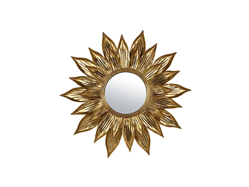 Miroir fleur doré 47cm