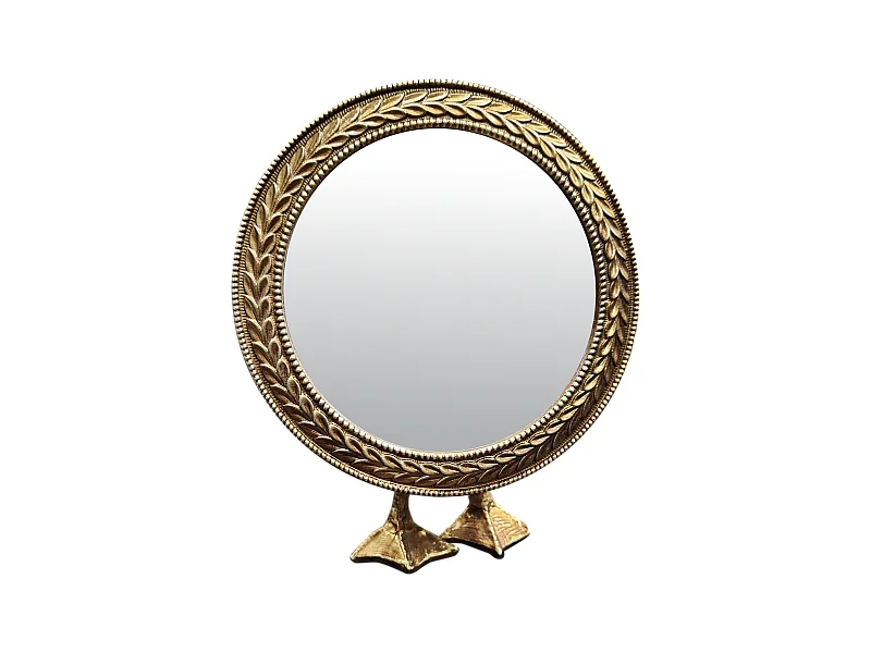 Miroir à poser canard doré 12.8x6x15.8cm