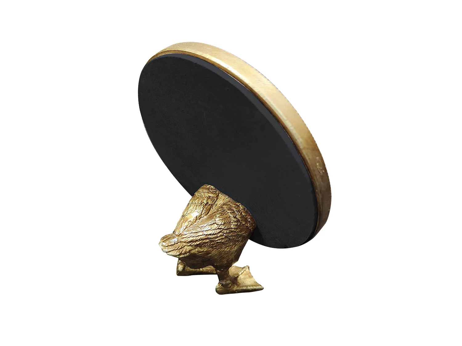 Miroir à poser canard doré 12.8x6x15.8cm