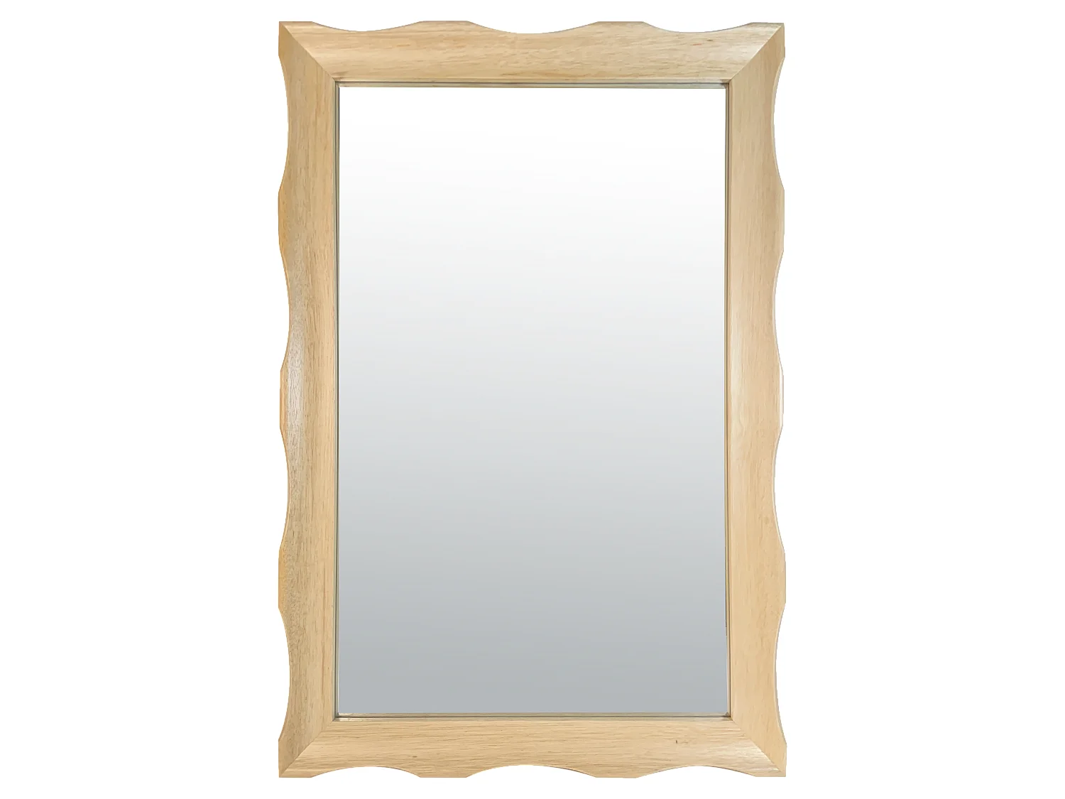 Miroir sculpté vagues bois clair 60x90cm