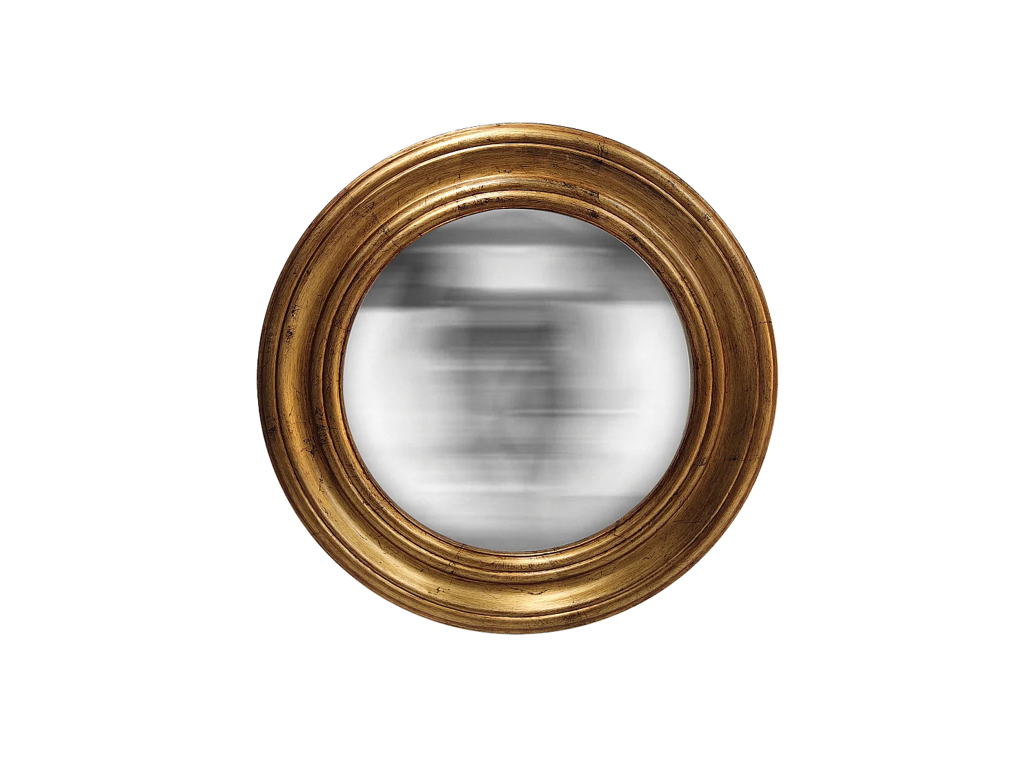 Miroir convexe doré 37cm int et 51cm ext