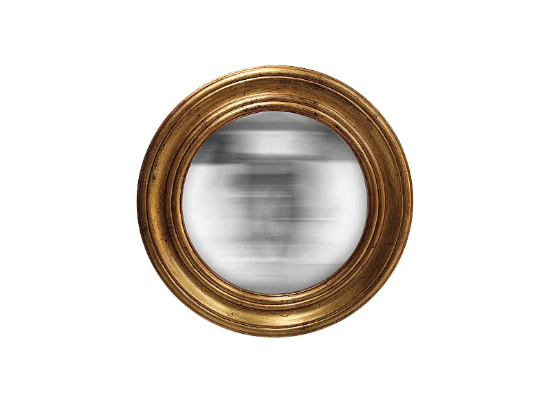 Miroir convexe doré 37cm int et 51cm ext