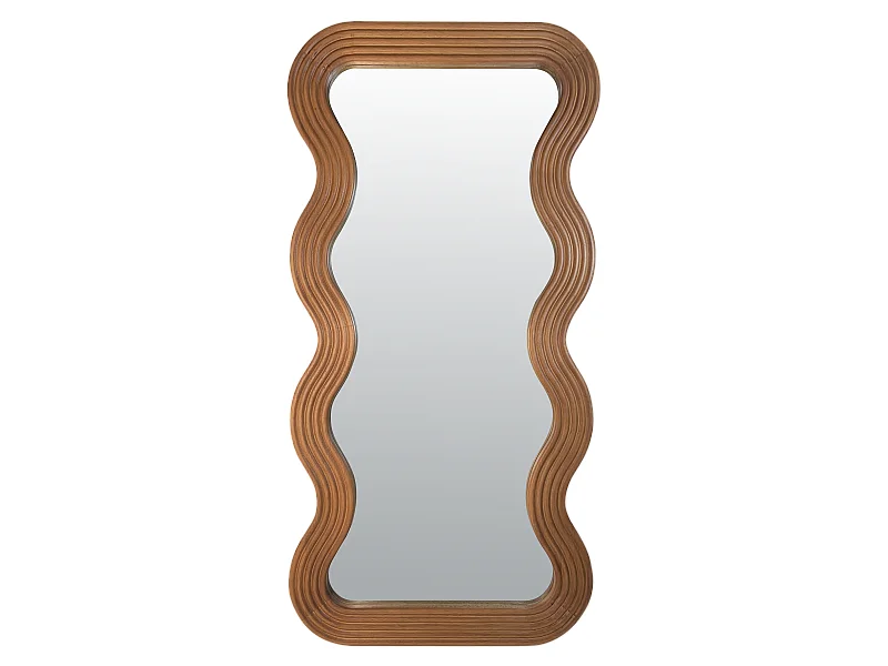 Miroir vagues bois miel 60x120cm