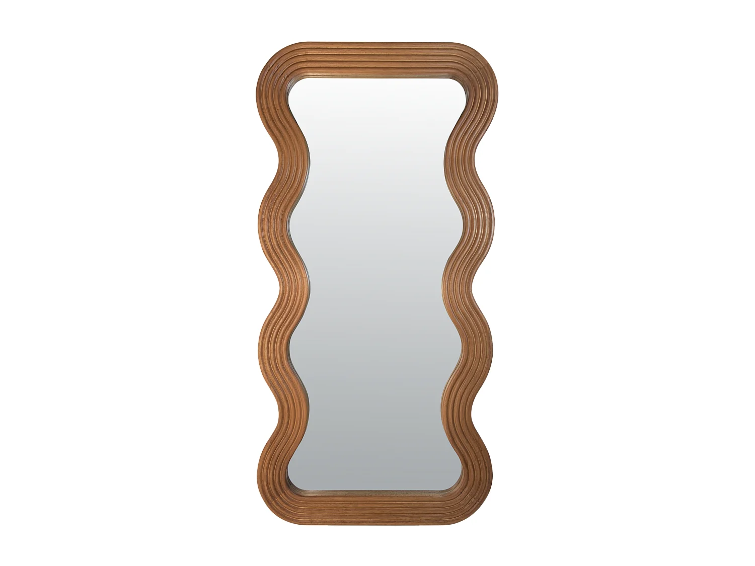 Miroir vagues bois miel 60x120cm