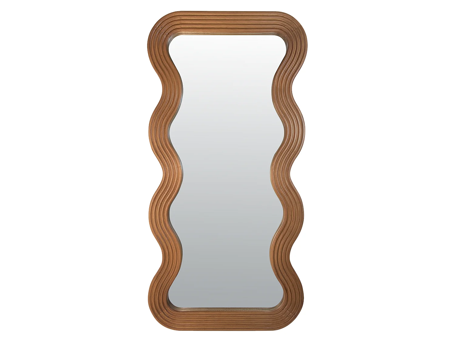 Miroir vagues bois miel 60x120cm