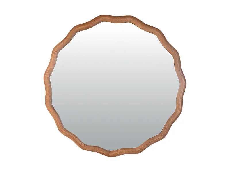 Miroir bois brun ondulé 60cm
